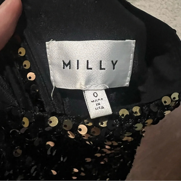 Milly Sequin Gold Turtleneck Mini Dress - Picture 11 of 11